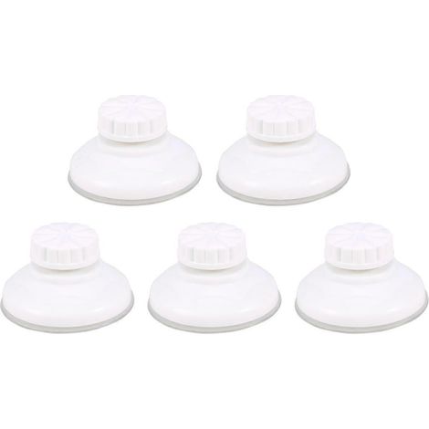 Set Mit 5 Drehbaren 6,1 Cm Pvc-saugnäpfen Mit Gewindestange Für Badewannen- Und Duschablagen. – 5 Stück – Weiß