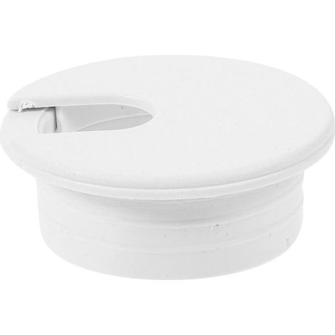 Set Mit 12 Kabeldurchführungen Für Schreibtische, Kabelabdeckungen Für Das Homeoffice – 4,20 X 4,20 X 1,90 Cm – Weiß