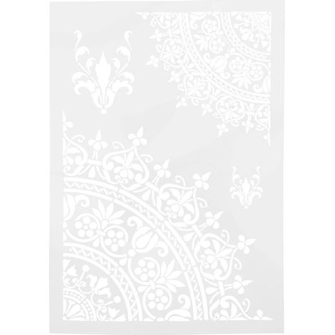 Bastelschablonen, Hohlschablonen Aus Kunststoff, Diy-zeichenform, Blumenmuster (weiß) – 29,70 X 20,80 X 0,10 Cm – Weiß