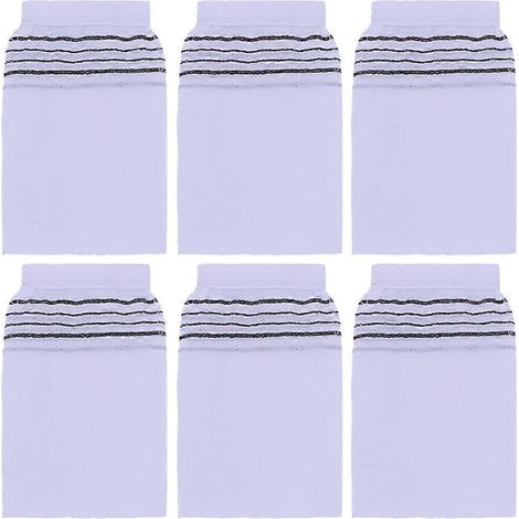 Set Mit 10 Badehandschuhen Aus Kunstseide, Tragbaren Waschlappen, Dicken Waschlappen, Saunatüchern Mit Rauer Textur, Badezimmeraccessoires (weiß) – 18,5 X 13,5 Cm – Weiß