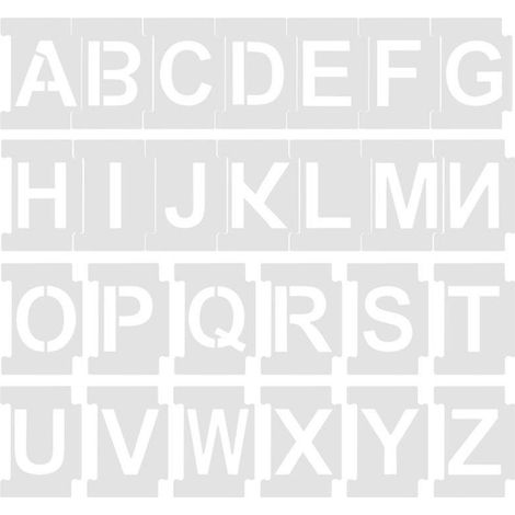 Wiederverwendbare Buchstabenschablonen (26 Stück)