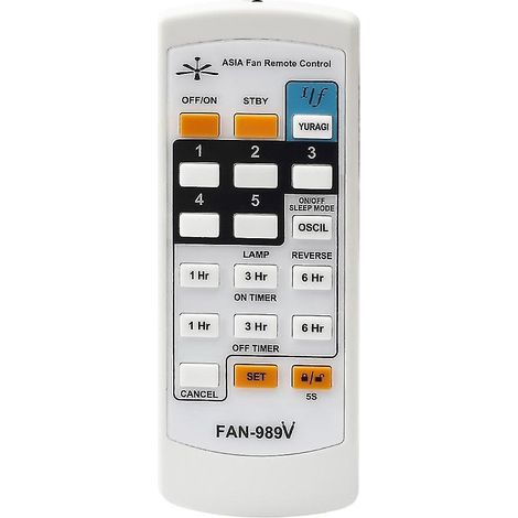 Universelle Ersatzfernbedienung Für Fan-989v Ventilator (ohne Sprachausgabe)