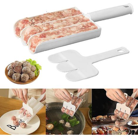 Dreifach-fleischbällchenformer Von Creative Kitchen, Bereitet 3 Fleischbällchen Gleichzeitig Zu – Zubehör Für Die Fleischbällchenformung – 1 Set