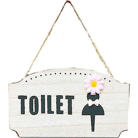 Holzschild Für Toilette (1 Stück)