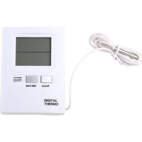 Weißes Digitales Lcd-thermometer Für Den Innen- Und Außenbereich