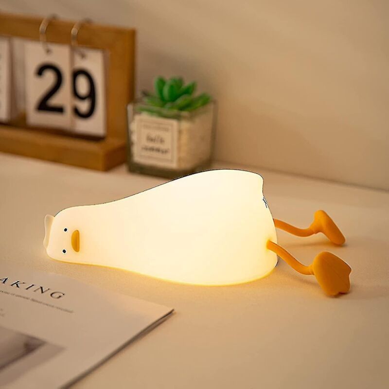 Benson Nachtlicht Mit Liegender Ente, Sanfte Und Niedliche Led-entenlampe