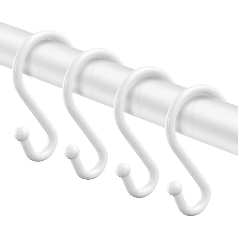 Rostfreie S-förmige Duschvorhanghaken Aus Metall – 12er-pack – Weiß
