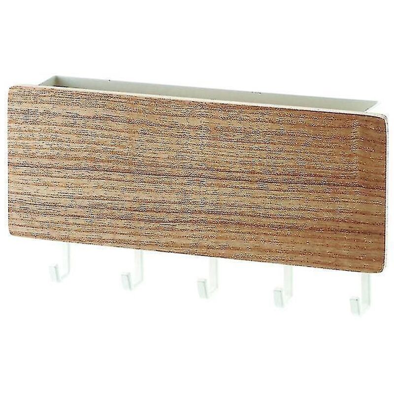 Wandmontierter Schlüsselhalter, Haken, Türschlüsselablage, Holzregal Für Diverse Gegenstände, Hängender Schlüsselhalter, Weiß
