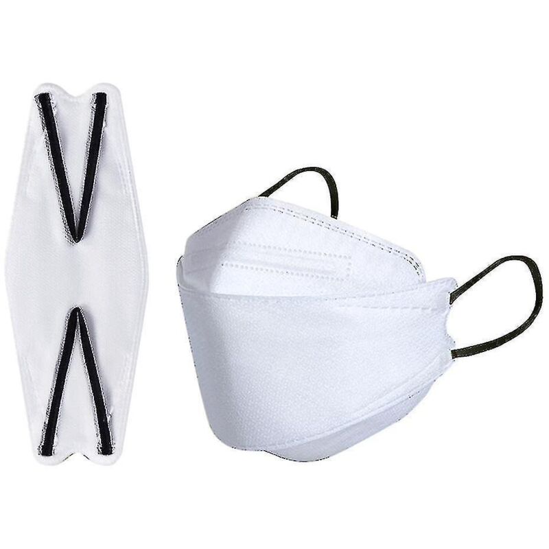 Packung Mit 50 Kn95-masken, Morandi Ffp2-schutzmasken Für Erwachsene, 4-lagige Kf94-schutzmasken, Weiß