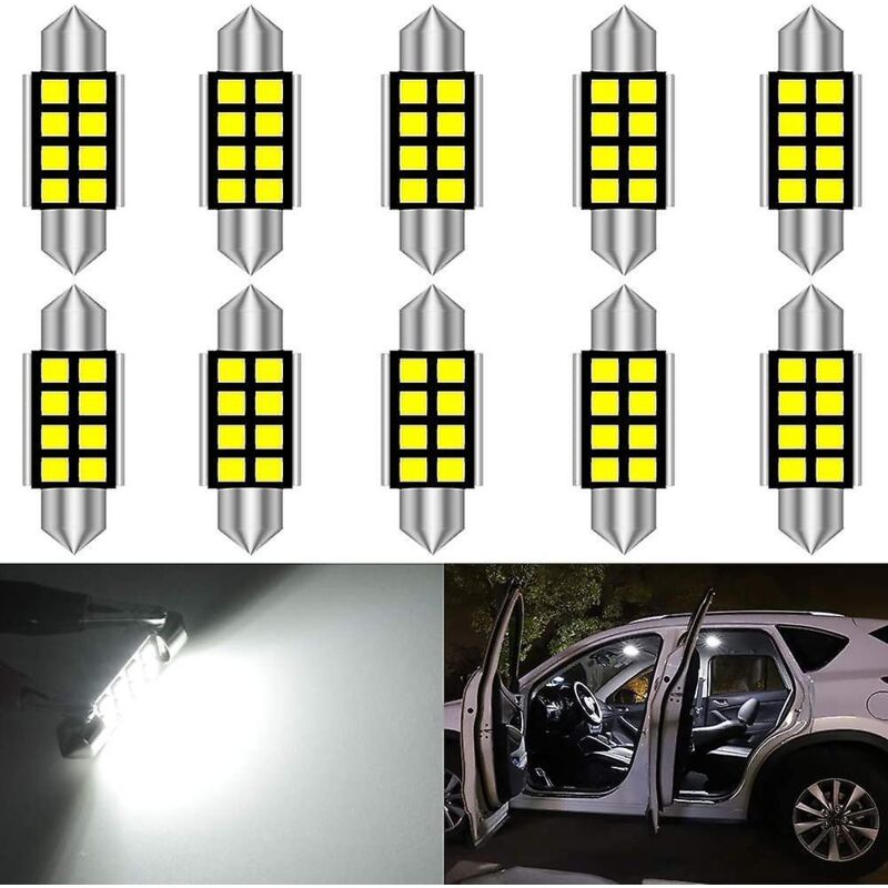 36-mm-innenraumbeleuchtungsset, Weiß, Can-bus-fehlerfrei, 10er-pack C5w-led-lampen Für Bmw E39, E36, E46, E90