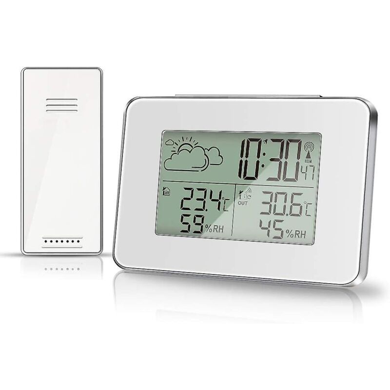 Kabelloses Innen-/außenthermometer Und -hygrometer Mit Lcd-bildschirm Und Außensensor