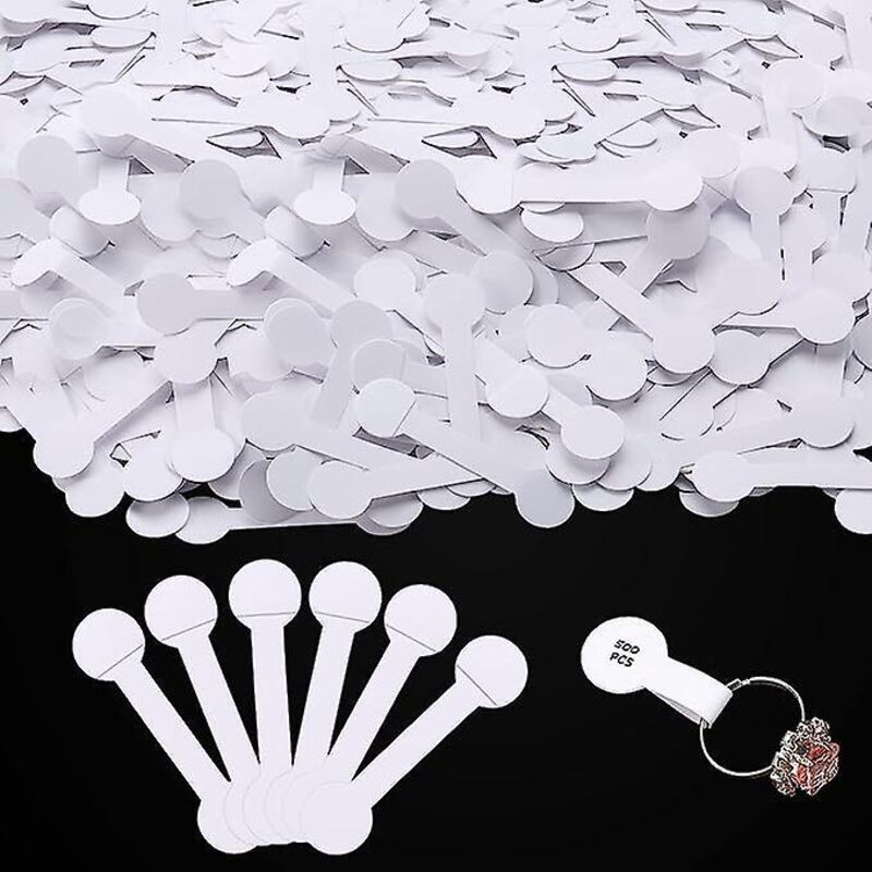 Weiße, Runde, Selbstklebende Etiketten Für Schmuck (500 Stück) Mit Hantelförmigen Aufklebern
