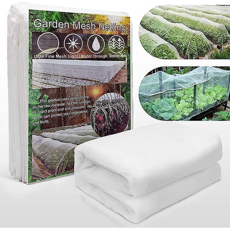 Wiederverwendbares Weißes Gartennetz Zum Schutz Von Pflanzen Und Nutzpflanzen – 250 Cm X 1000 Cm