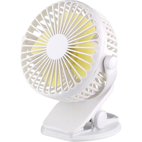 Wiederaufladbarer Und Tragbarer Usb-tischventilator Mit 3 Geschwindigkeitsstufen Und 360°-drehung Für Kinderwagen, Auto Und Homeoffice
