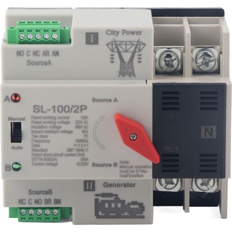 Automatischer Umschalter 2p 100a 220v Ac Für Unterbrechungsfreie Stromversorgung