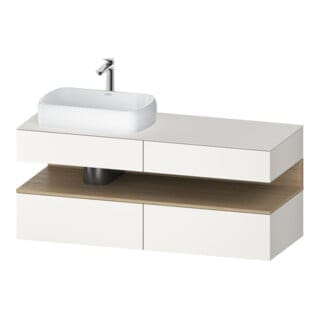 Duravit Waschtischunterschrank Qatego 140x55x60cm, E na/we m, Pl, Beck. li