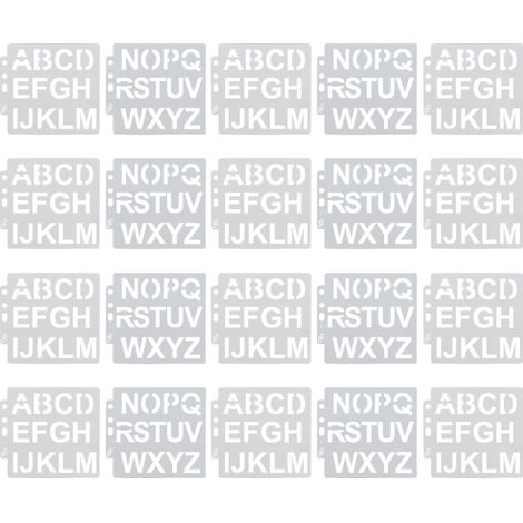 20 Stück Hohle Buchstabenschablonen Für Punktmalerei, Zeichenvorlagen Und Malzubehör