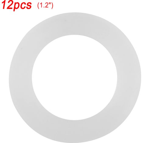 12 Weiße Silikon-o-ring-flachdichtungen Für Flexible Schläuche (1, 2")