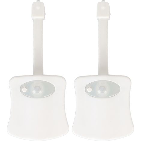 2er-pack Led-toilettenleuchte, 8 Farben, Bewegungssensor, 2 Modi, Batteriebetrieben Für Badezimmer Und Wc