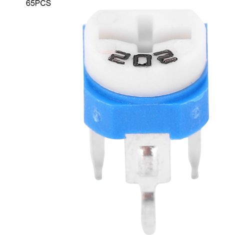 Set Mit 65 Blauen Und Weißen Einstellbaren Widerständen, Werte Von 100 Ω Bis 1 Mω, Sortiment Mit 13 Verschiedenen Werten Für Elektronikprojekte