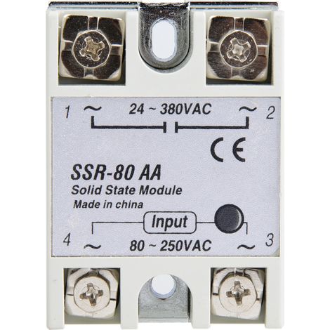 Einphasen-halbleiterrelais 80a Ssr-80aa Steuermodul 80-250vac