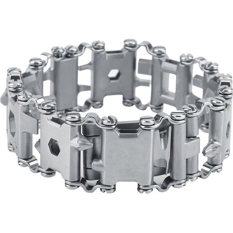 29-in-1 Multifunktionsarmband Aus Edelstahl Für Survival Und Camping (weiß)