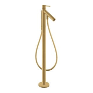 hansgrohe Wannen-Einhebelmischer Axor Starck A 156mm, boden, m Pin-Griff, b gol opt