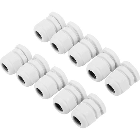 10 Stück Ip68 Wasserdichte Weiße Nylon-pg16-kabelverbinder