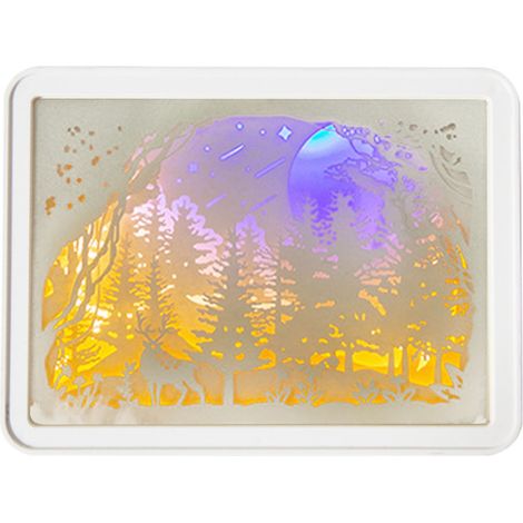 3d-papierschnittlampe – Sanftes, Warmes Licht, Usb-/batteriebetrieb, Für Schlafzimmer, Büro, Party, Manueller Schalter