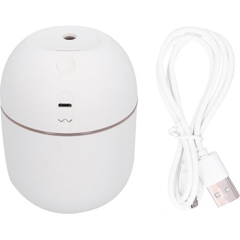 Mini-luftbefeuchter Mit Usb-anschluss Und Led-beleuchtung Für Büro Und Schlafzimmer, Weiß
