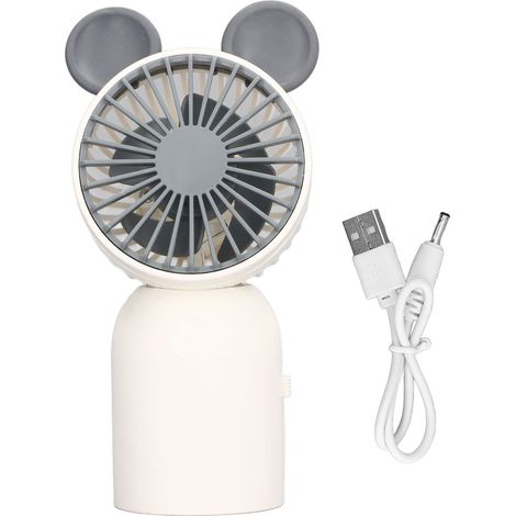 Mini-usb-tischventilator In Mausform – Niedlicher, Tragbarer Ventilator Mit Ohren Für Schüler – Weißer Taschenventilator