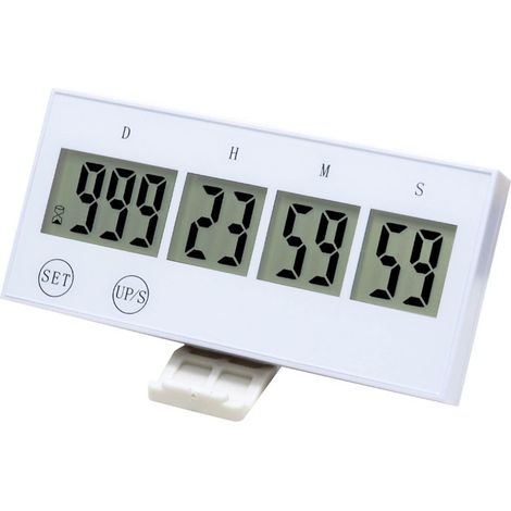 Kompakter Lcd-touchscreen-timer Für Prüfungen, Studium, Büro, Küche – Weiß