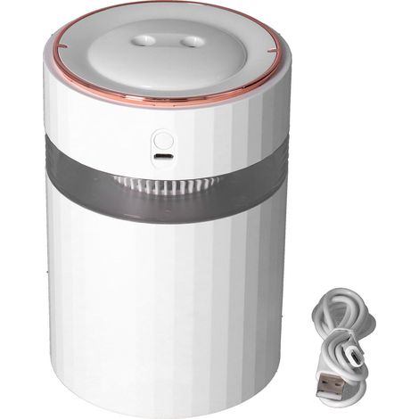 Leiser 900-ml-luftbefeuchter Mit Zwei Nebelstufen, Tragbares Design Fürs Büro, Weiß
