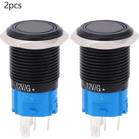 Stück 16 Mm Beleuchtete, Selbstverriegelnde, Wasserdichte Metall-drucktaster Für Auto/computer 220 V (weiß)
