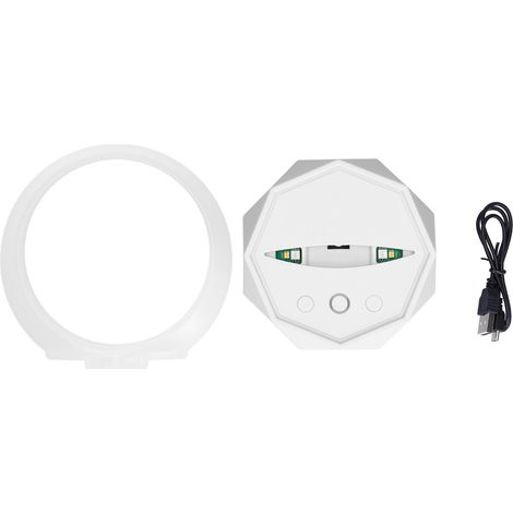 Bluetooth-lautsprecher Mit 3 Lichtmodi, Einzigartiges Und Tragbares Design Für Partys Zu Hause – Weiß