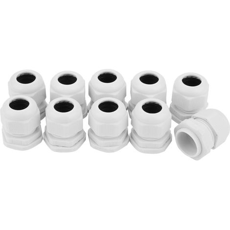 10 Stück Ip68 Wasserdichte Weiße Nylon-pg21-kabelverbinder