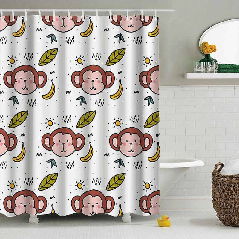 Dicker Duschvorhang Aus Polyester, Maschinenwaschbar, 180 X 180 Cm, Ausführung 5, Schimmelresistent Und Wasserdicht.