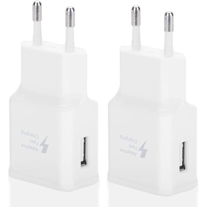 Zweierpack Usb-schnellladeadapter, Kompatibel Mit Samsung S22/s21/s20/s10/s10e/s6/s7/s8/s9/edge/plus/active/a72/a53 5g Und Note 5/8/9/10