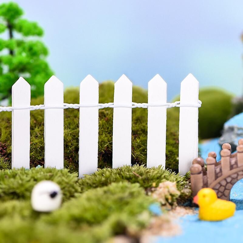 Miniatur-gartenzaun Aus Weißem Holz, 90 X 5 Cm – Märchenhafte Dekoration Für Puppenhäuser Und Selbstgebaute Terrassen