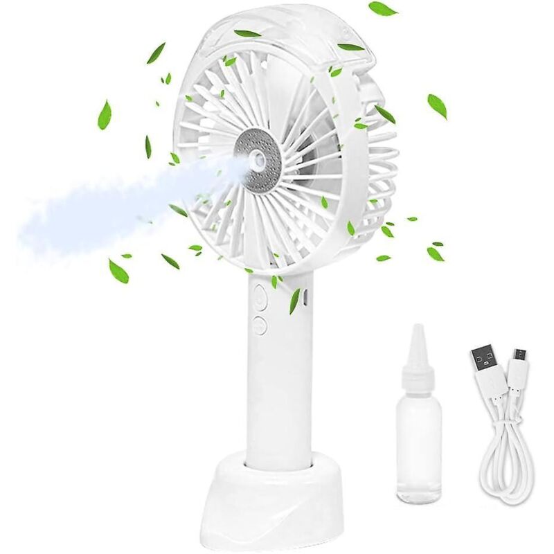 Weißer Tragbarer Taschenventilator Mit Usb-aufladbarem Akku