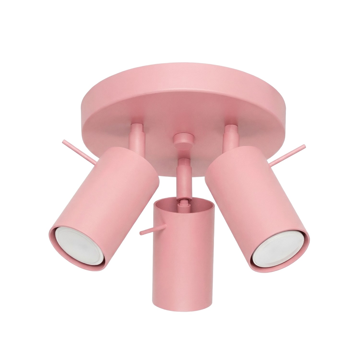 Deckenleuchten Ring Rosa 3xgu10 25.7cm Stahl Sollux