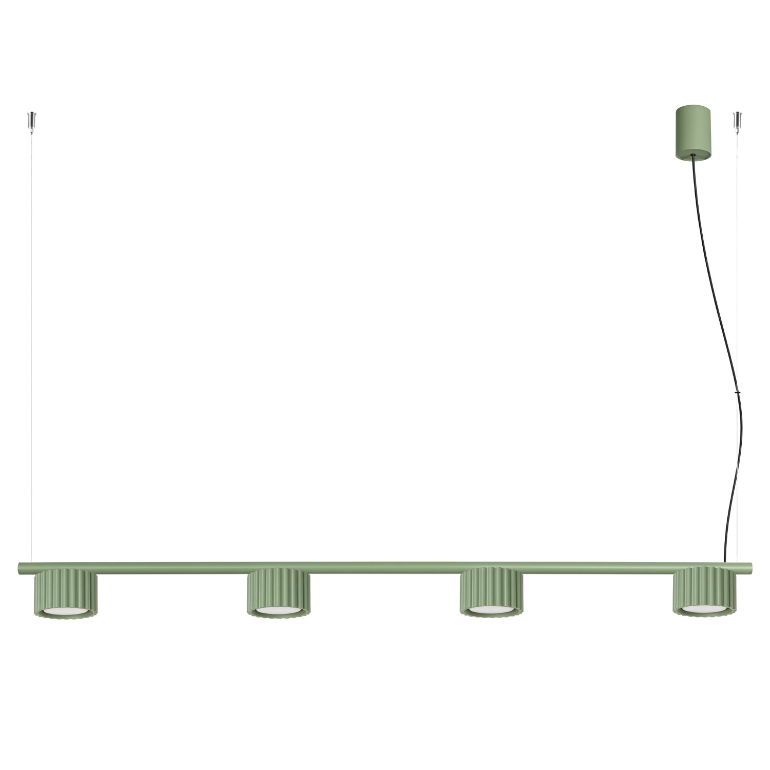 Kronleuchter Aura Salbei 4xgx53 122cm Aluminium Sollux