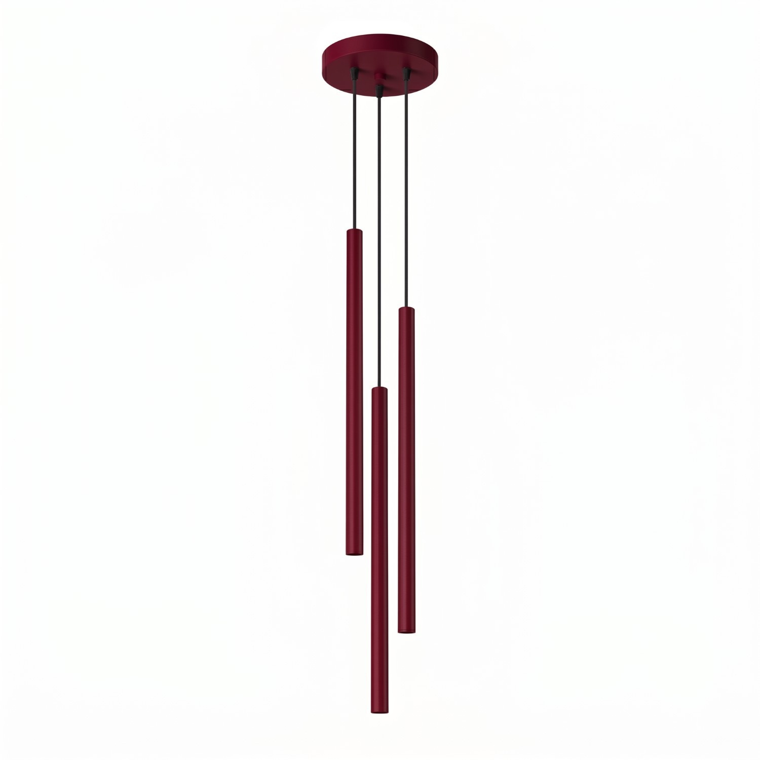 Hängeleuchten Pastelo Burgund 3xg9 19.5cm Stahl Sollux