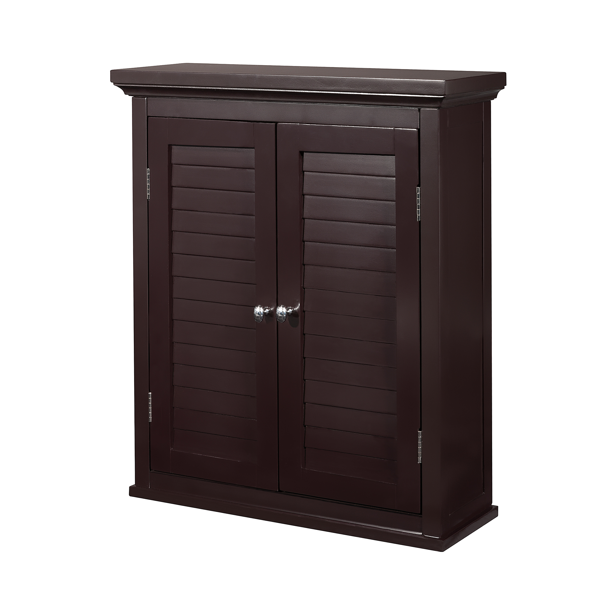 Badschrank Badmöbel Brun Holzschrank Doppeltür Wand Badezimmer Teamson Elg-593