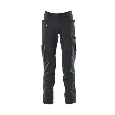 Mascot Hose mit Knietaschen, Stretchstoff Hose Größe 76C49, schwarzblau