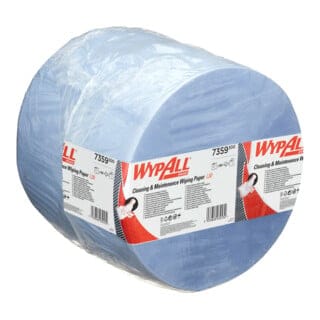 WypAll L30 blaue Reinigungstücher für Reinigung + Wartung, 1 blaue Rolle x 1.000 blaue, 3-lagige Reinigungstücher
