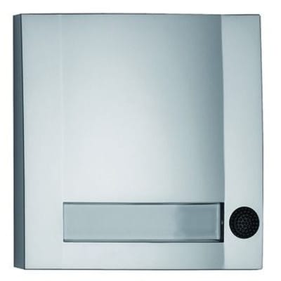 Grothe Klingeltaster 1fach 90x90x18,5mm, sil/sw DOMOLUX SIM/SW