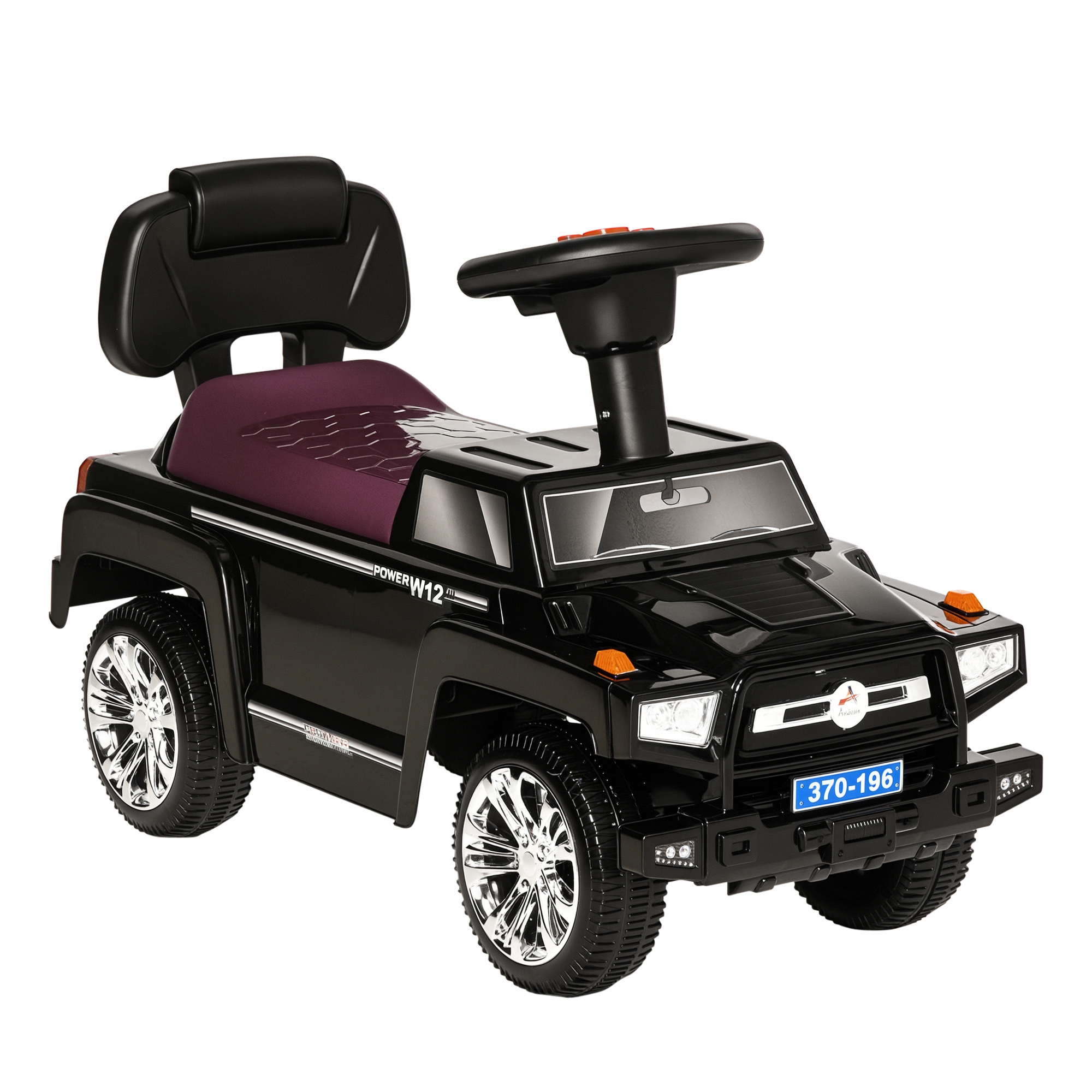 Elektrisches Kinder-geländeauto Mit Scheinwerfern Und Musik, 18–36 Monate, 68 X 30,5 X 41,5 Cm, Schwarz