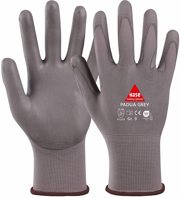 Hase Montagehandschuhe Padua Größe 7, Nylon grau