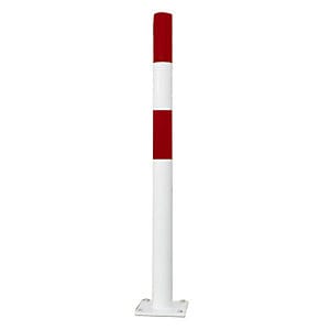 Moravia Rammschutz-Poller S Stahl rot/weiss 90 x 1200 mm zum Aufdübeln